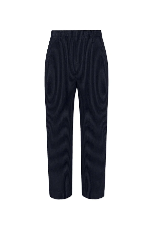 NAVY BLUE Pleated Pants