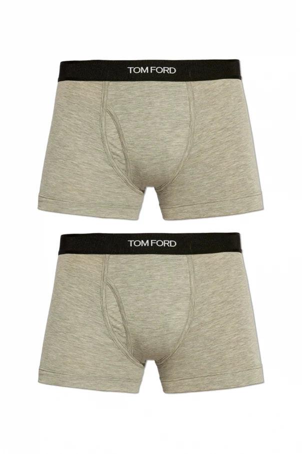 GREY Two-pack of boxers with logo