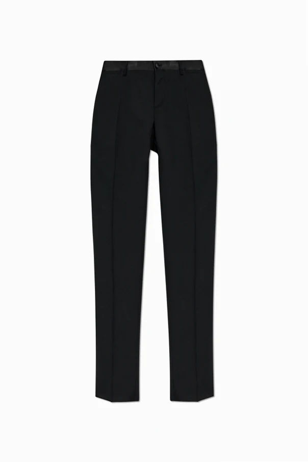 BLACK Wool Tuxedo Pants