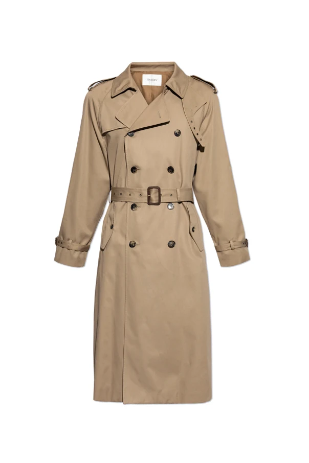 beżowy Trencz z paskiem