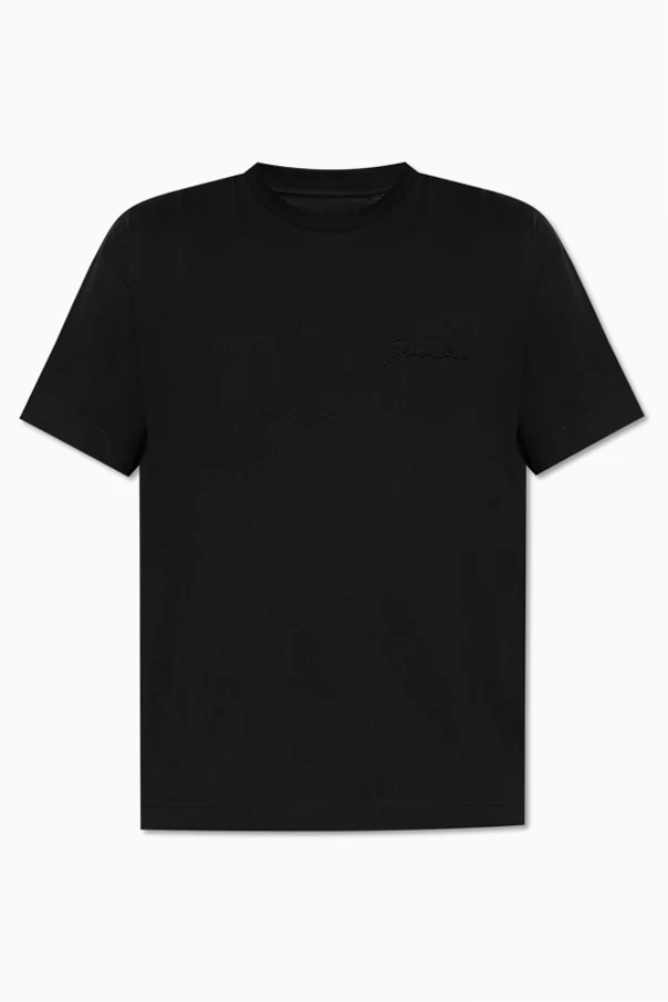 CZARNY T-shirt z wypukłym logo