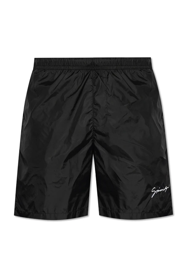 CZARNY Szorty kąpielowe z logo