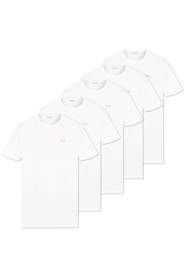 BIAŁY  Pięciopak t-shirtów
