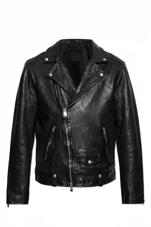 CZARNY Skórzana kurtka `Milo`
