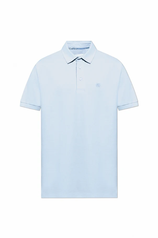 HELLBLAU Polohemd mit gesticktem Logo