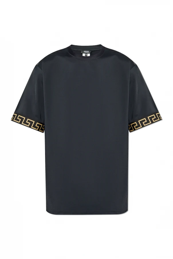 CZARNY T-shirt plażowy
