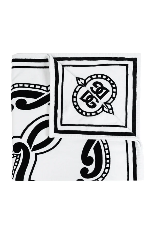WHITE Bath towel with logo