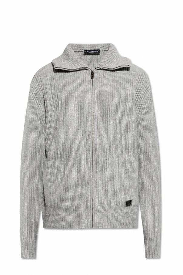 GRAU Wollstrickjacke