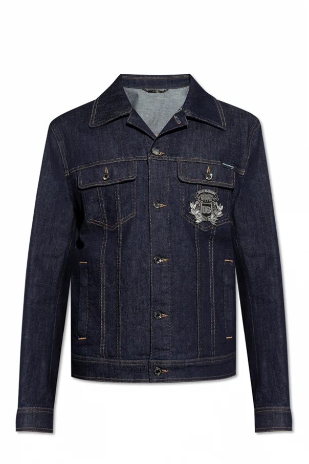 MARINEBLAU Jeansjacke mit Applikation