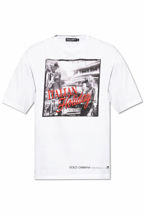 WHITE T-shirt with print
