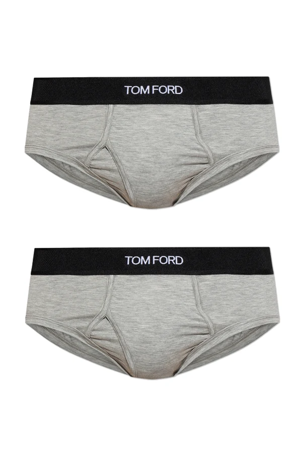 GREY Two-pack briefs with logo