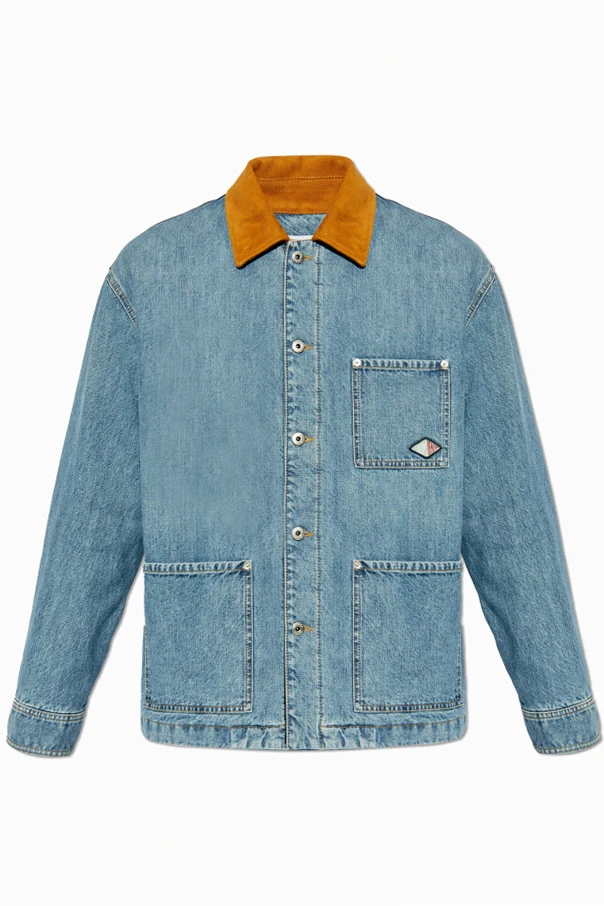 NIEBIESKI Jeansowa ocieplana kurtka