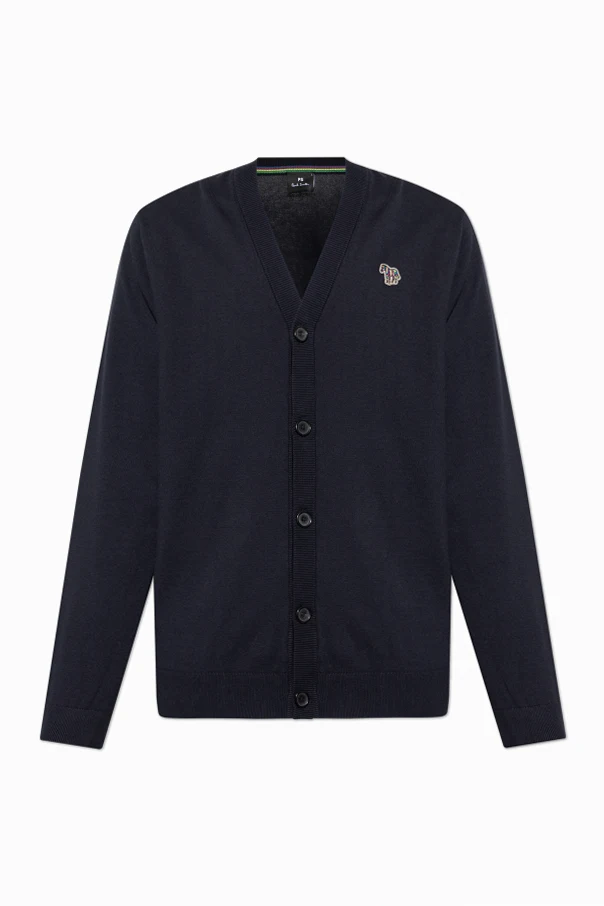 GRANATOWY Bawełniany kardigan