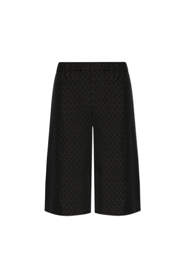 SCHWARZ Shorts mit Muster
