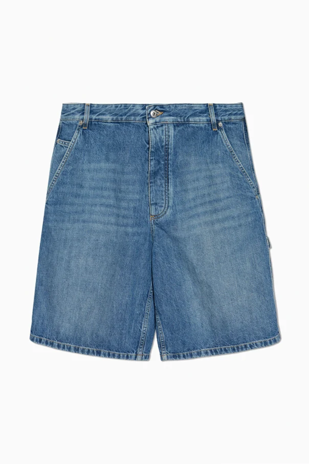 NIEBIESKI Jeansowe szorty