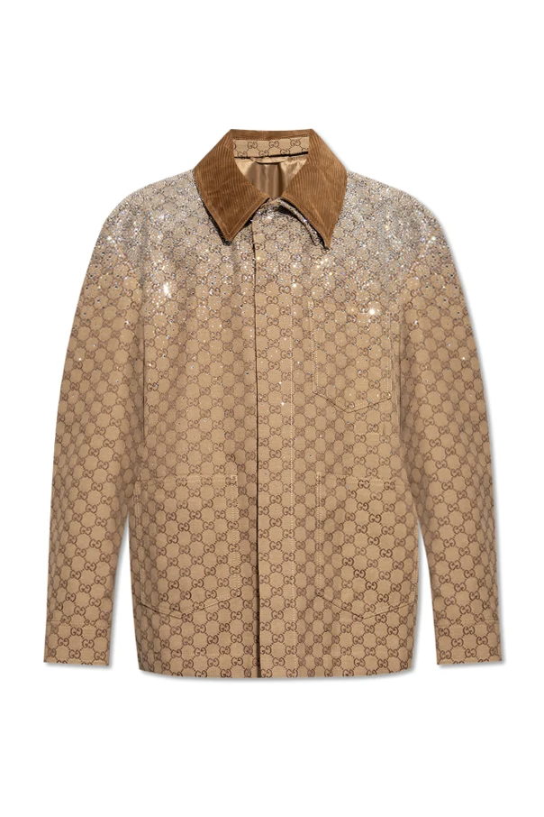 BEIGE Jacke mit schimmernden Applikationen