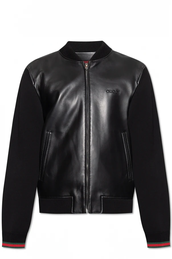 SCHWARZ Jacke mit gesticktem Logo