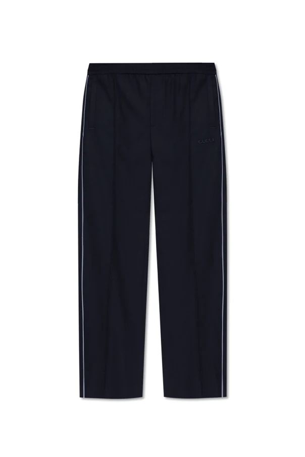 MARINEBLAU Hose mit eingenähtem Reißverschluss in den Hosenbeinen
