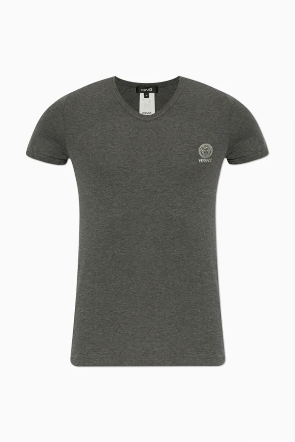 SZARY Bawełniany t-shirt bieliźniany