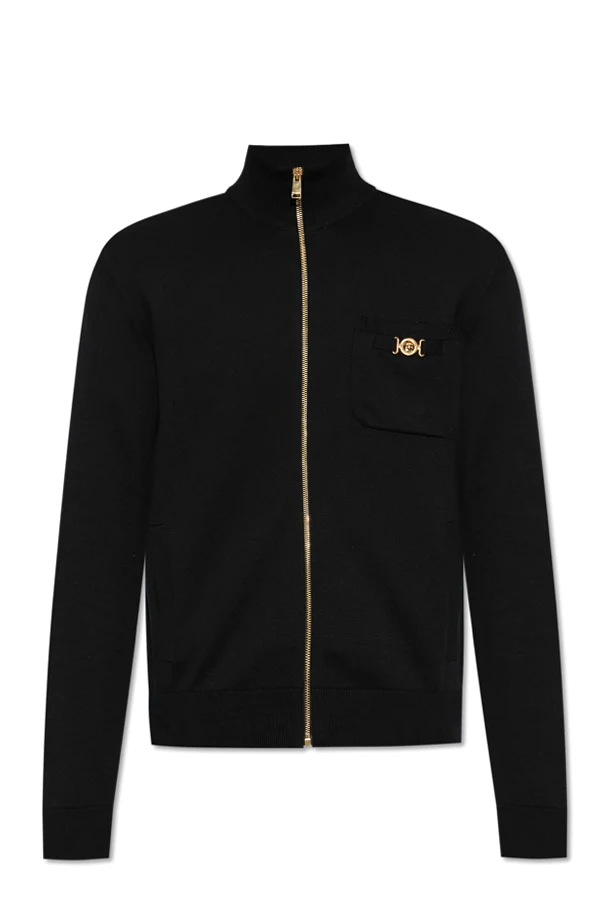 CZARNY Kardigan z kieszeniami