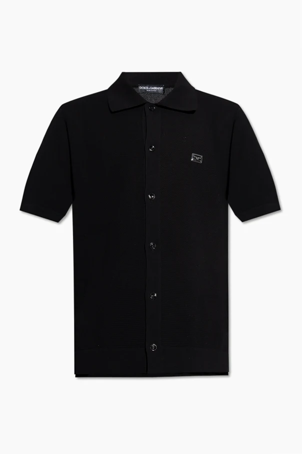 SCHWARZ Strickjacke mit kurzen Ärmeln