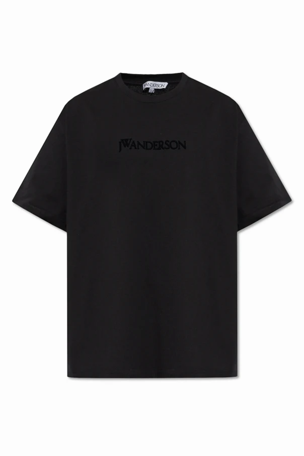 CZARNY T-shirt z logo