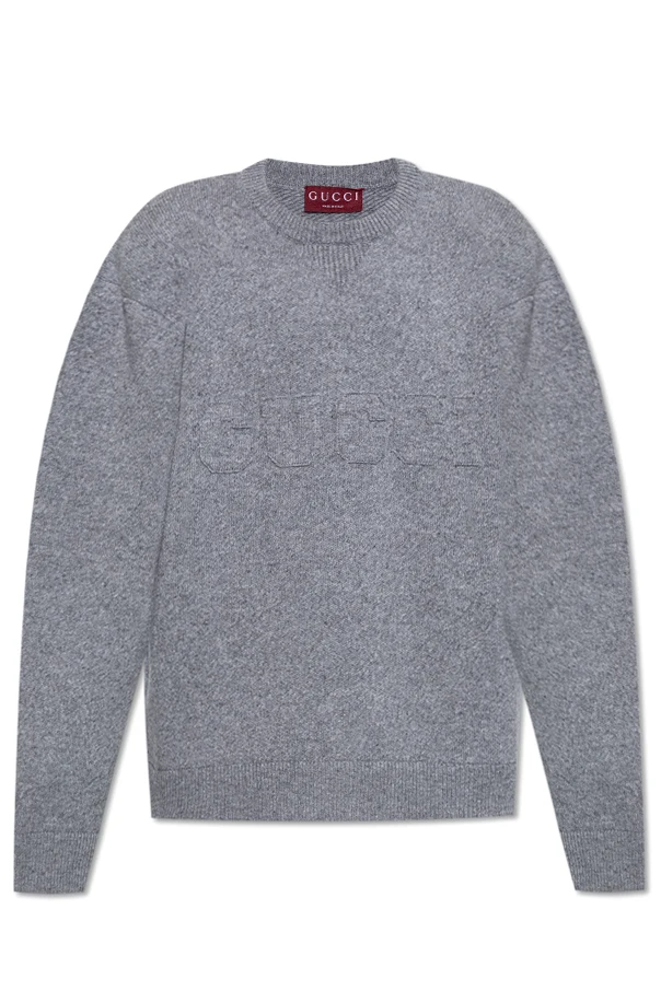 GRAU Pullover mit Logo