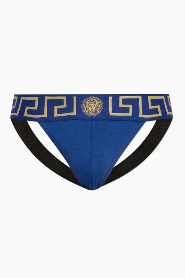 NIEBIESKI Bawełniane  jockstrap