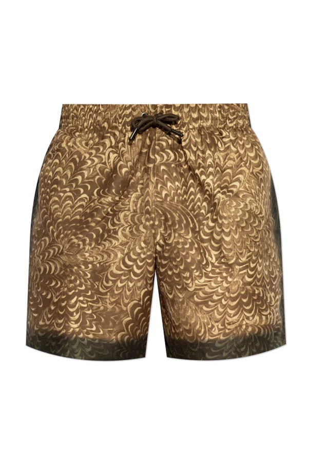 BRĄZOWY Szorty kąpielowe