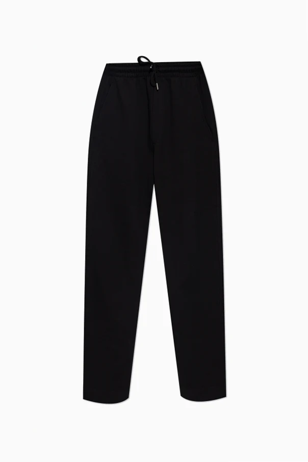 CZARNY Bawełniane spodnie dresowe