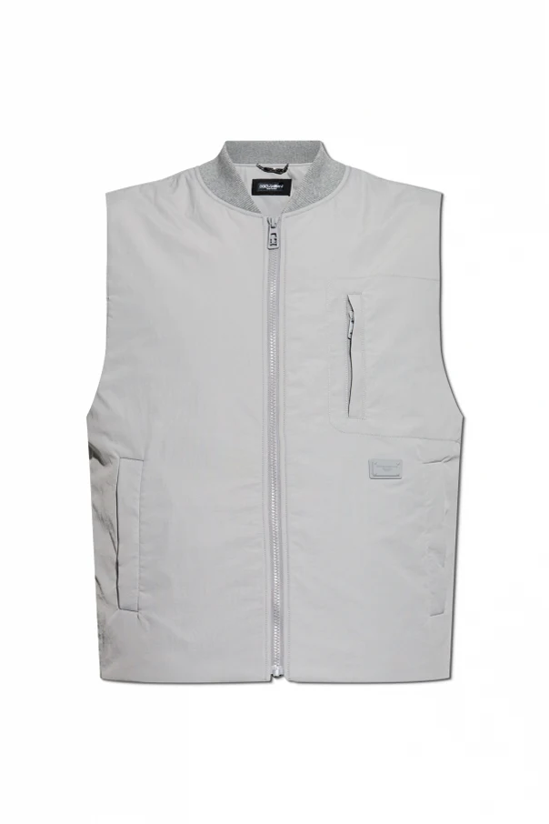 GREY Padded vest with logo