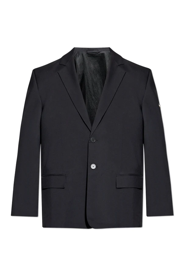 SCHWARZ Blazer mit Logo