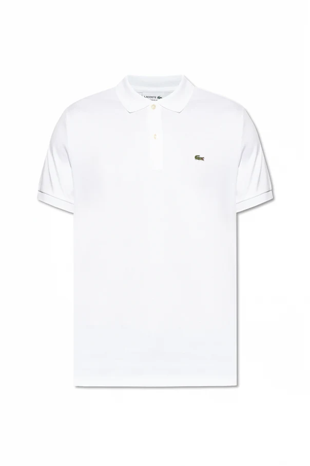 BIAŁY  Polo z naszywką w kształcie logo