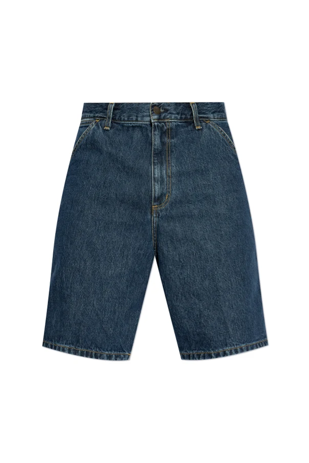 GRANATOWY Jeansowe szorty