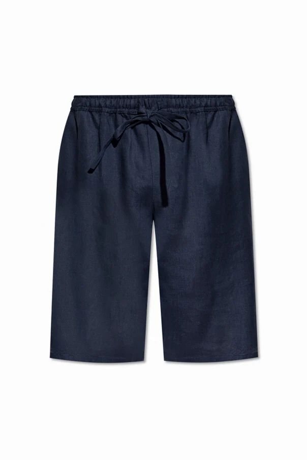 NAVY BLUE Linen shorts