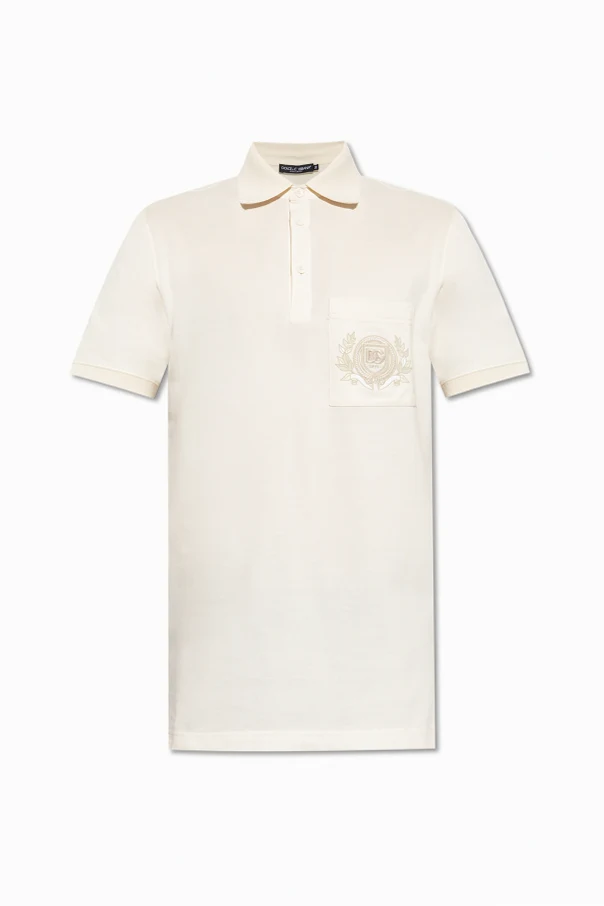 cream Polo with pocket