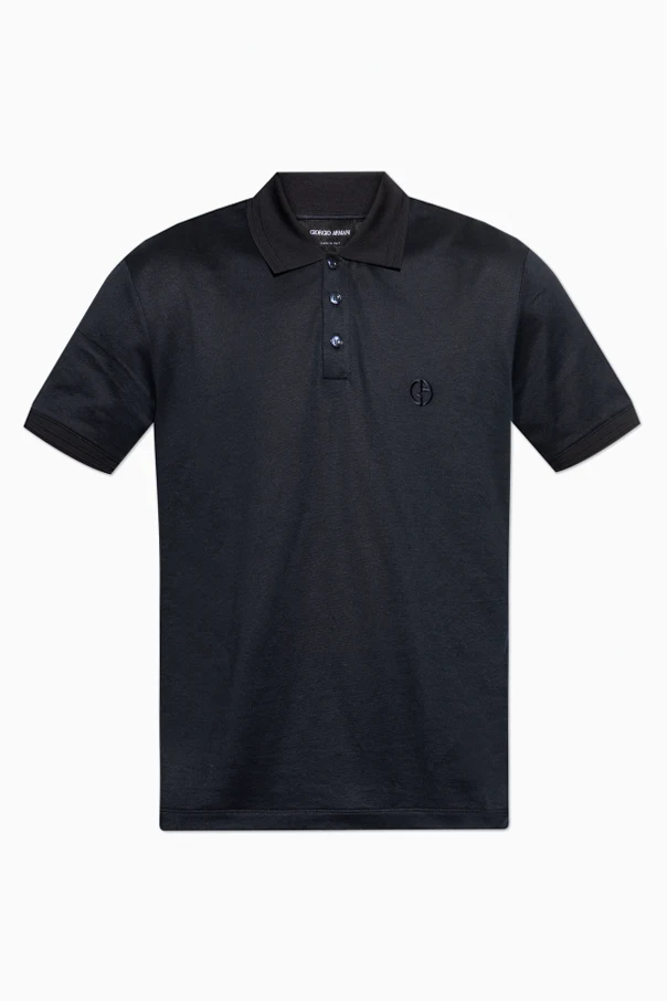 GRANATOWY Polo z wyszytym logo