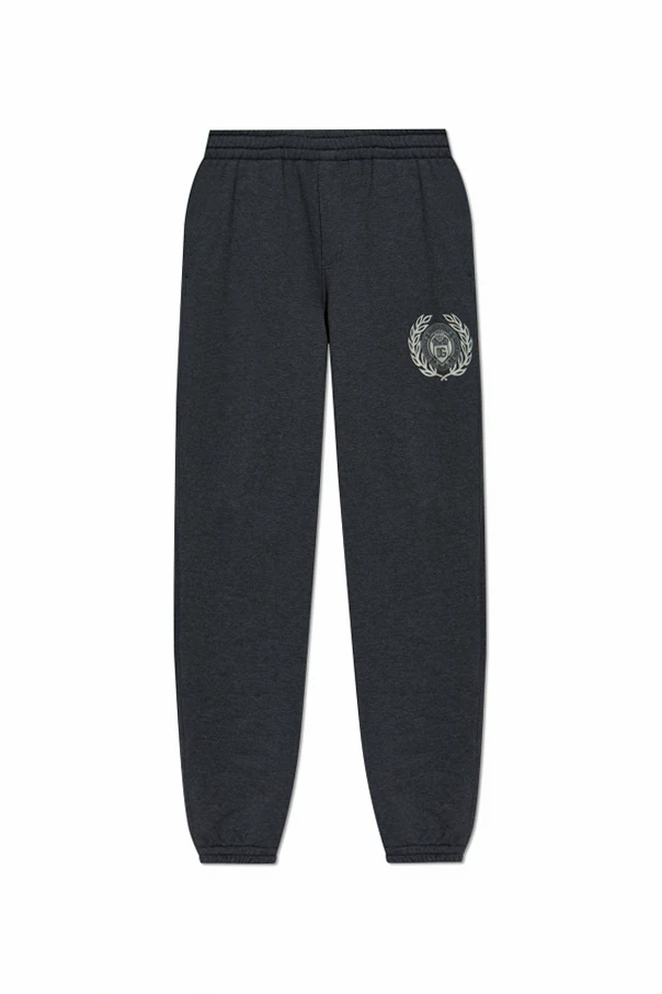 SZARY Spodnie dresowe z nadrukowanym logo