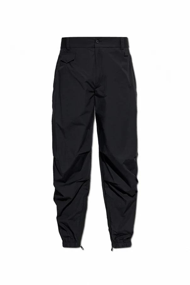 BLACK Pants with sewn-in zippers in the legs