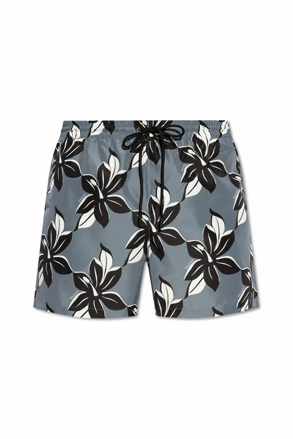 GREY Swim trunks with print