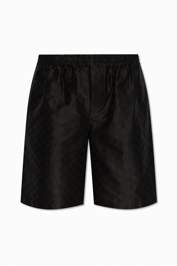 SCHWARZ Shorts mit GG-Muster