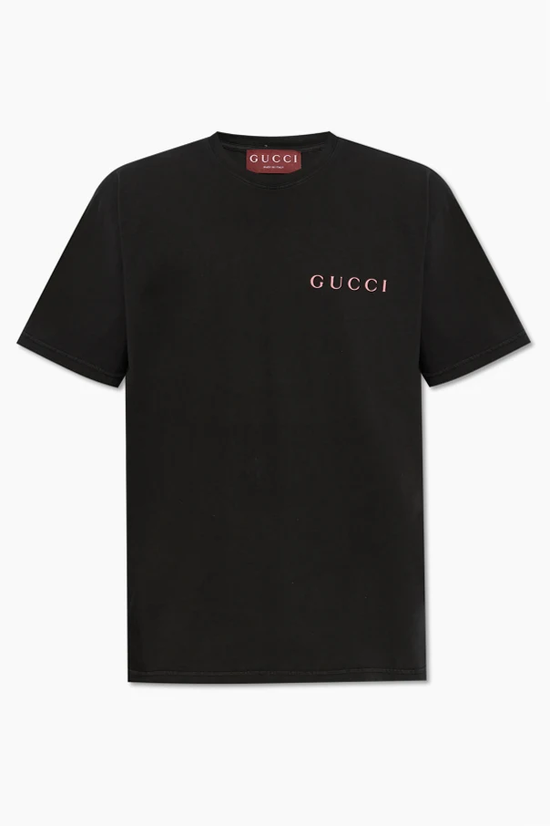 SCHWARZ T-Shirt mit aufgedrucktem Logo