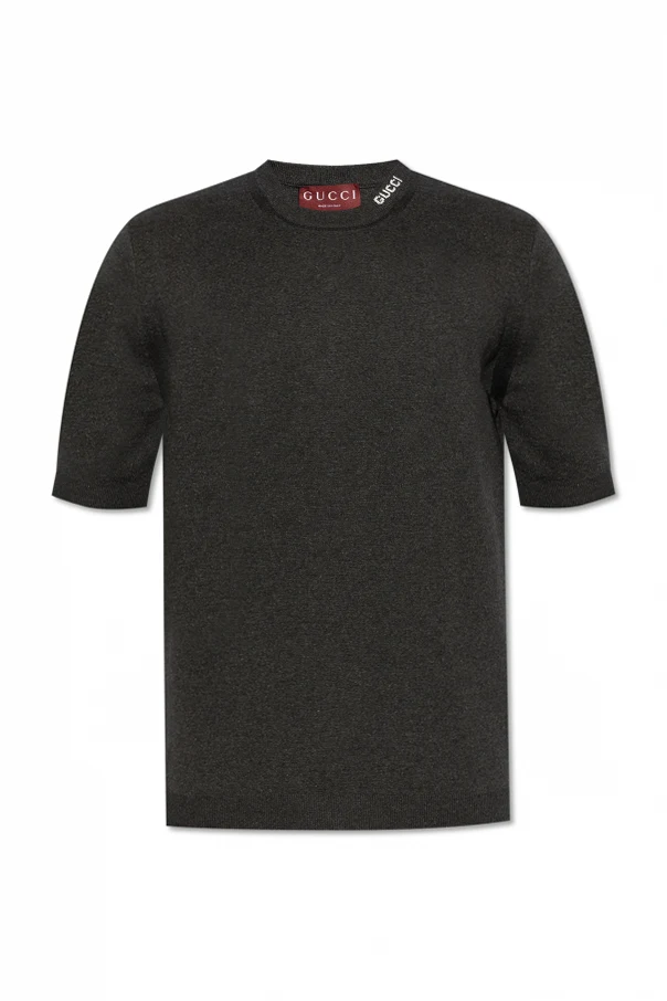 GRAU Pullover mit kurzen Ärmeln
