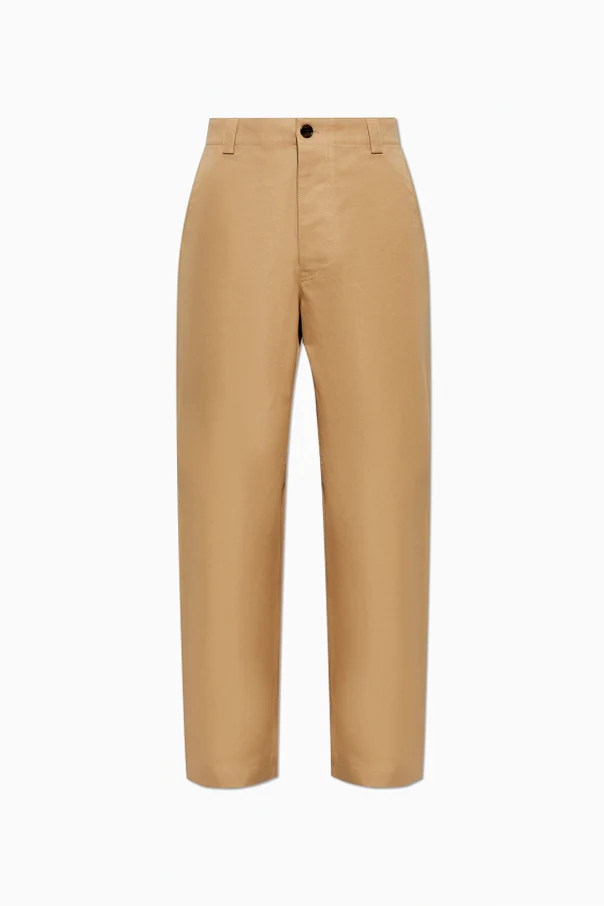 BEIGE Hose mit bedrucktem Gürtel Web
