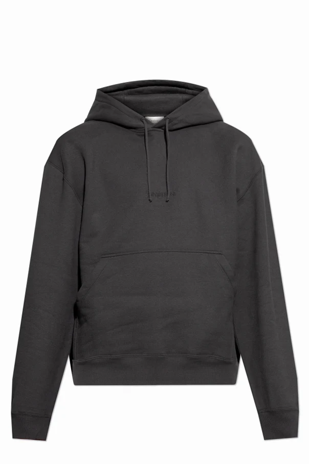 GRAU Pullover mit gesticktem Logo