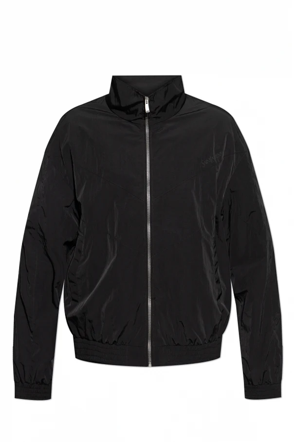 SCHWARZ Jacke mit aufgedrucktem Logo