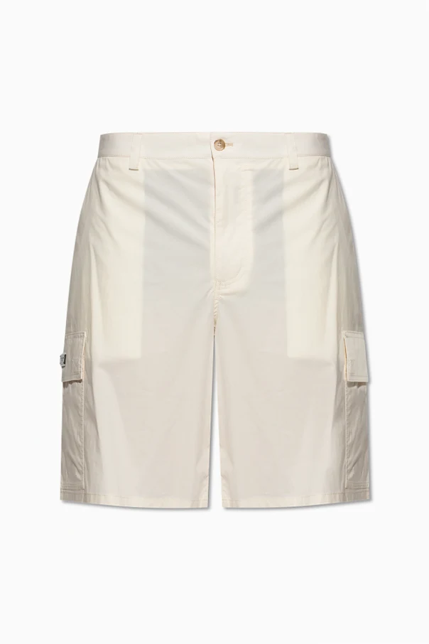 cream Shorts with pockets