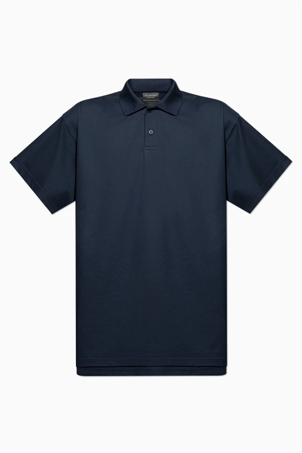 GRANATOWY Polo z wyszytym logo