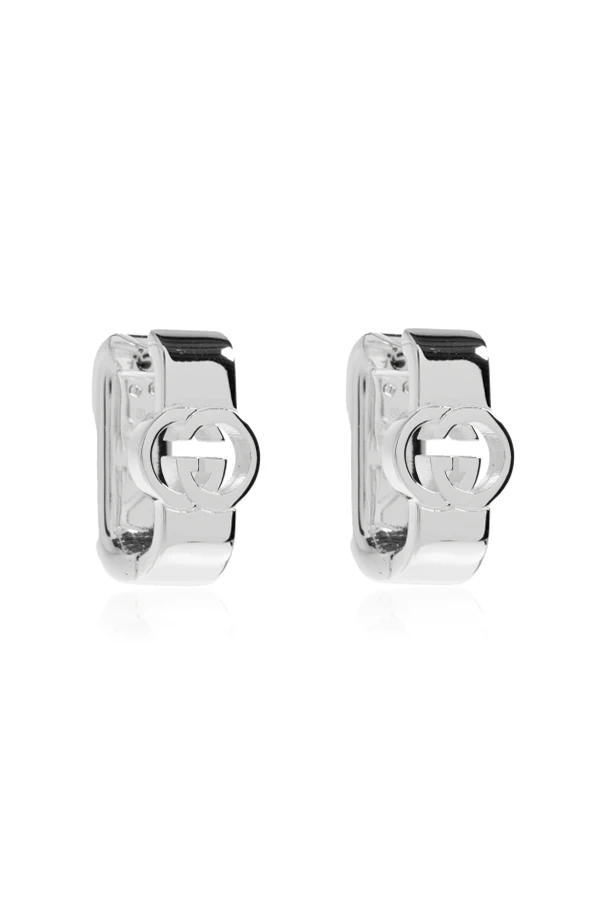 SILBER Silberne Ohrringe mit Logo