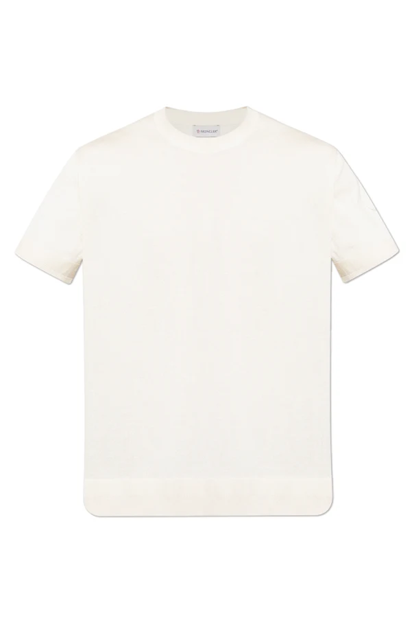 CREME T-Shirt mit Rundhalsausschnitt